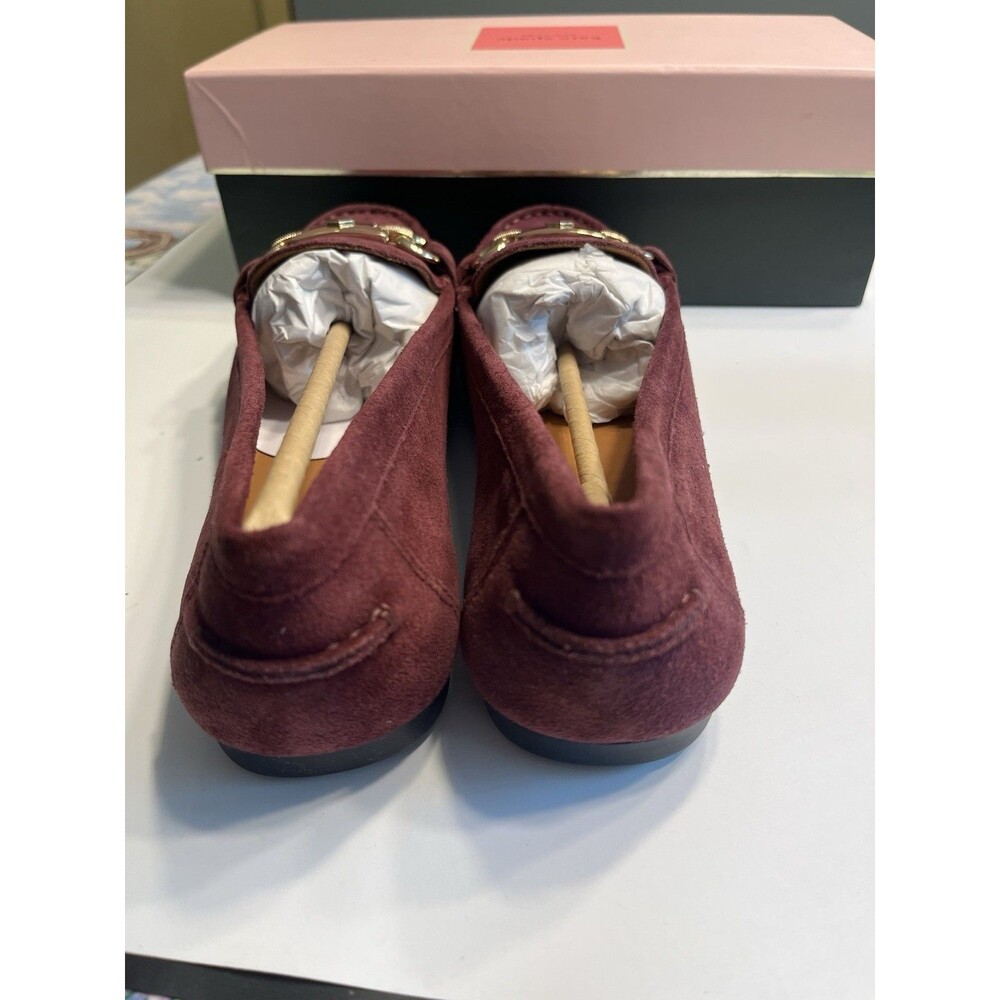Kate Spade Cherrywood Suede Leather Gold Metal Embellished Loafers Shoes Sz 9M - Picture 10 of 15